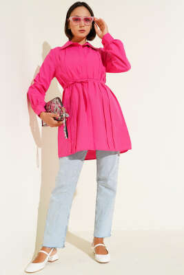 Önü Pensli İp Kuşaklı Tunik Fusya - 300-500 TL Ürünler