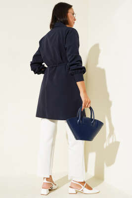 Önü Pensli İp Kuşaklı Tunik Lacivert - 300-500 TL Ürünler