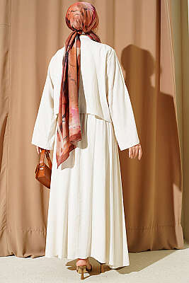 Önü Pileli Bağcıklı Etekli Takım Taş - İkili Takım