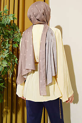 Önü Pileli İp Kuşaklı Tunik Sarı - Tunik