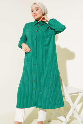 Önü Tahta Düğmeli Uzun Gömlek Benetton - 300-500 TL Ürünler