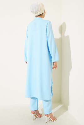 Önü Taş Detaylı Uzun Tunik İkili Takım Bebe Mavi - 500-700 TL Ürünler