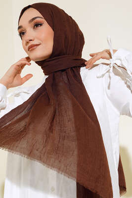 Organik Bambu Kraş Şal Acı Kahve -29