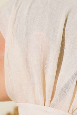 Organik Bambu Kraş Şal Bej -99 - Düz Şal