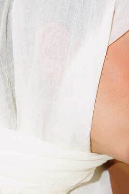 Organik Bambu Kraş Şal Ekru -32 - Düz Şal