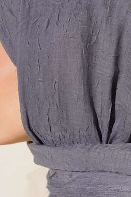 Organik Bambu Kraş Şal Füme -178 - Düz Şal