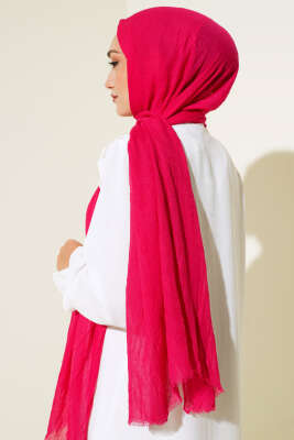 Organik Bambu Kraş Şal Fuşya -79 - Düz Şal