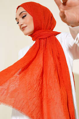 Organik Bambu Kraş Şal Kiremit -27 - Başörtüsü