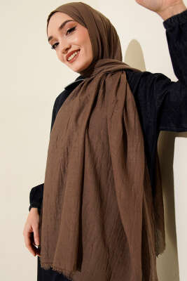 Organik Bambu Kraş Şal Koyu Vizon - Başörtüsü