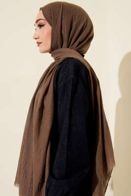 Organik Bambu Kraş Şal Koyu Vizon - Başörtüsü