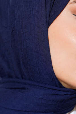 Organik Bambu Kraş Şal Lacivert - Yılın Fırsatı