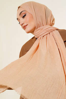 Organik Bambu Kraş Şal Latte -136 