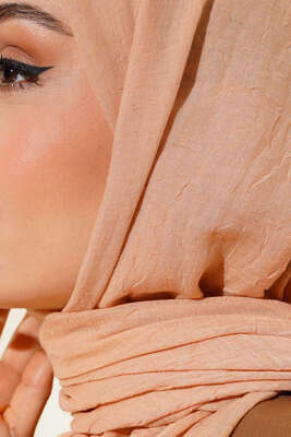 Organik Bambu Kraş Şal Latte -136 - Başörtüsü