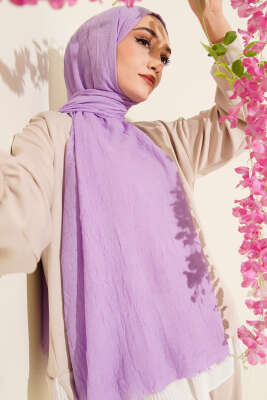 Organik Bambu Kraş Şal Lila - Başörtüsü