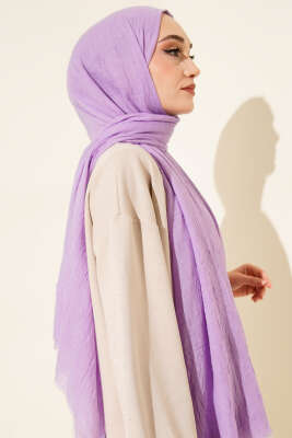 Organik Bambu Kraş Şal Lila - Başörtüsü