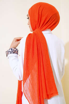 Organik Bambu Kraş Şal Oranj - Yılın Fırsatı