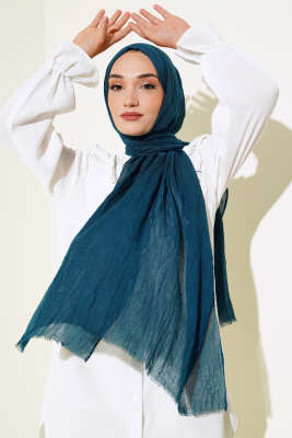 Organik Bambu Kraş Şal Petrol Yeşili -35 