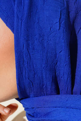 Organik Bambu Kraş Şal Saks -20 - Başörtüsü