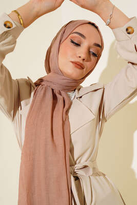 Organik Bambu Kraş Şal Şeftali -130 - Düz Şal