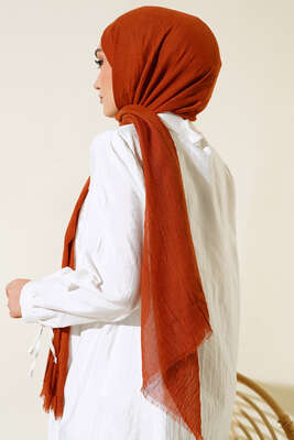 Organik Bambu Kraş Şal Taba -98 - Düz Şal