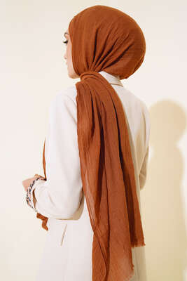 Organik Bambu Kraş Şal Toprak -51 - Düz Şal