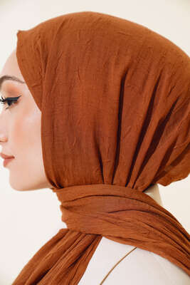 Organik Bambu Kraş Şal Toprak -51 - Düz Şal