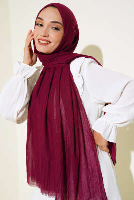 Organik Bambu Kraş Şal Vişne -72 