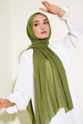 Organik Bambu Kraş Şal Yeşil -47 