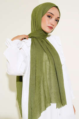 Organik Bambu Kraş Şal Yeşil - Yılın Fırsatı