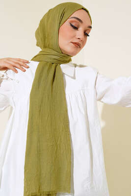 Organik Bambu Kraş Şal Zeytin Yeşili - Yılın Fırsatı