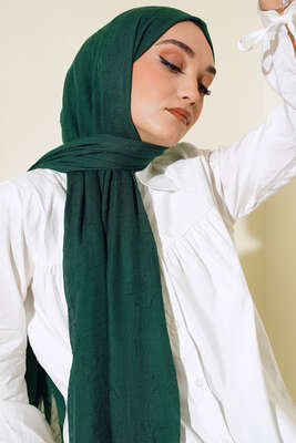 Organik Bambu Kraş Şal Zümrüt -17 - Yılın Fırsatı