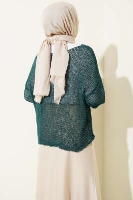 Örgü File Kazak Petrol - Triko Kazak