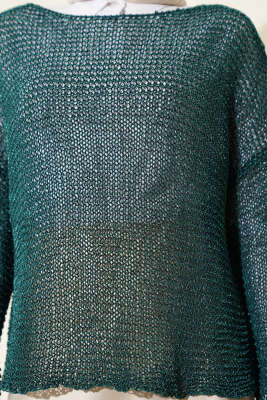 Örgü File Kazak Petrol - Triko Kazak