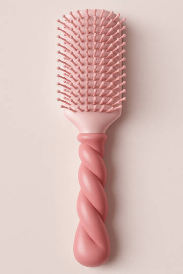 Örgü Kıvrımlı Tarak Pembe - Saç Aksesuarları