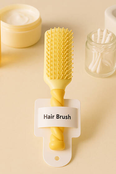 Örgü Kıvrımlı Tarak Sarı - Saç Aksesuarları