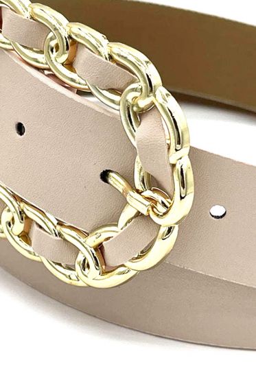 Örgü Model Bej Kemer - Deri Kemer