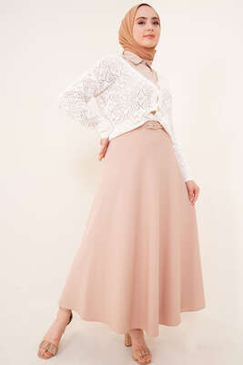 Örgü Model Hırka Ekru - Hırka