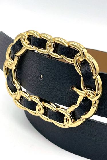 Örgü Model Siyah Kemer - Deri Kemer