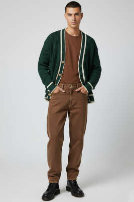 Örgü Triko Hırka Nefti - Erkek Hırka