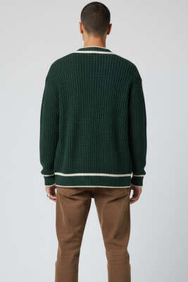 Örgü Triko Hırka Nefti - Erkek Hırka