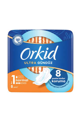 Orkid Ultra Gündüz Hijyenik Ped Boy 1 (Normal) 8'li Paket - ERSAN KOZMETİK