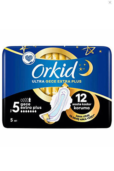 Orkid Ultra Hijyenik Ped Gece Extra Plus 5 Adet - Kişisel Bakım Ürünleri