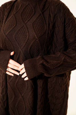 Örme Triko Kazak Acı Kahve - Triko Kazak