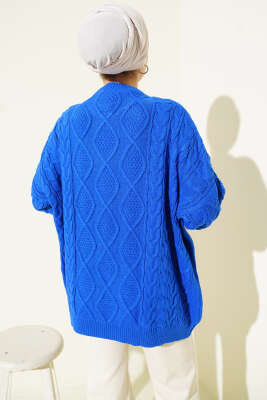 Örme Triko Kazak Saks - Triko Kazak