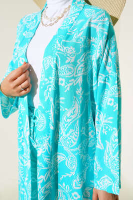 Otantik Desen Salaş Kimono İkili Takım Mint - İkili Takım