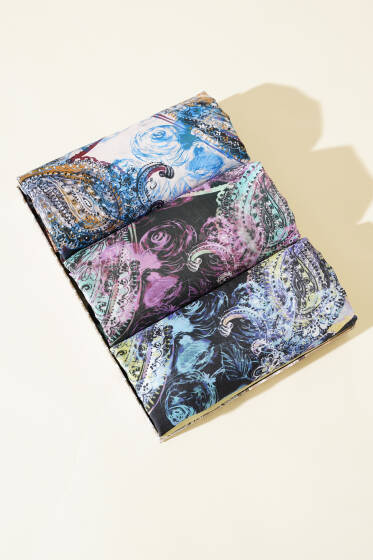 Otantik Paisley Desen 3'lü Eşarp Seti Asorti 3 - Eşarp Seti