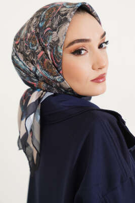 Otantik Paisley Desen Eşarp Kum Bej 