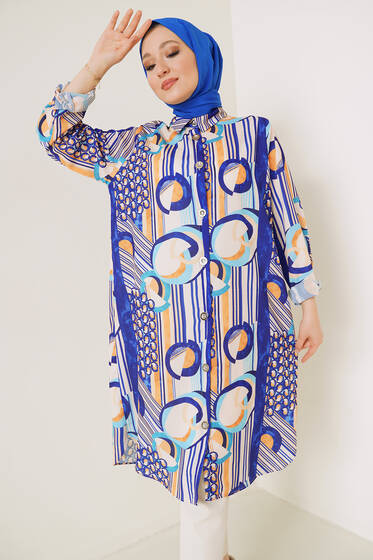 Otantik Serisi Saks Gömlek - Gömlek