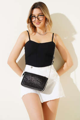 Ottoman Bluz Siyah - Yılın Fırsatı