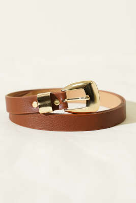 Oval Kare Tokalı Kemer Taba - DESREE KEMER